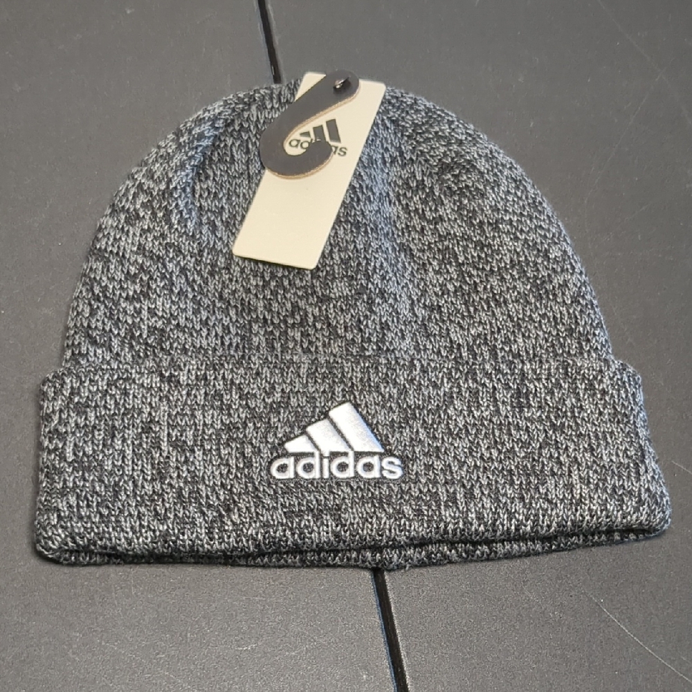(NWT) Adidas Team Issue Fold Beanie 'Black/Onyx Grey'